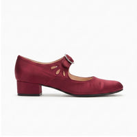 Red leather pumps on a white background - 2