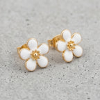 Enamel Flower Stud Earrings - variation 8