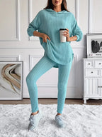 Cypress Ribbed Knit Lounge Set