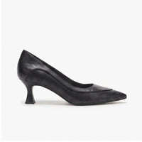 Black leather heels on a white background - 2