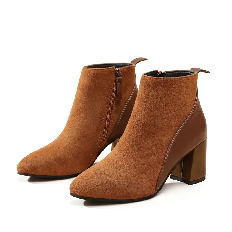 Plus Size 44 Women's Ankle Boots Fashion Pointed Square Heel Boots Sexy Women High Heels Shoes 2024 Fashion Autumn/Winter Boots boots on a white background