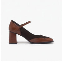 Brown heels on a white background - 2