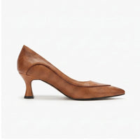 Brown leather heels on a white background - 2