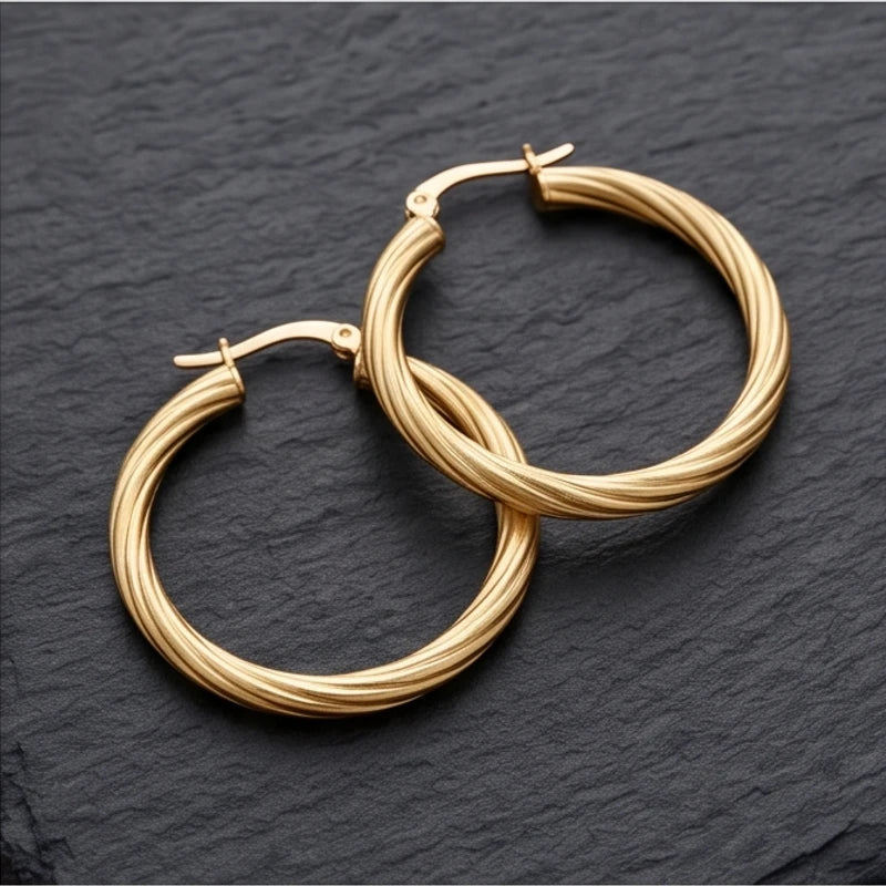 Twisted Hoop Earrings - variation 6