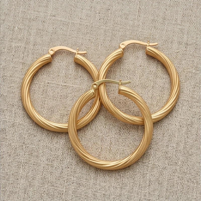 Twisted Hoop Earrings - variation 8