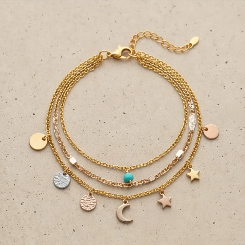 Layered Charm Bracelet - variation 4