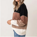 Model wearing Khaki pullover in a studio
