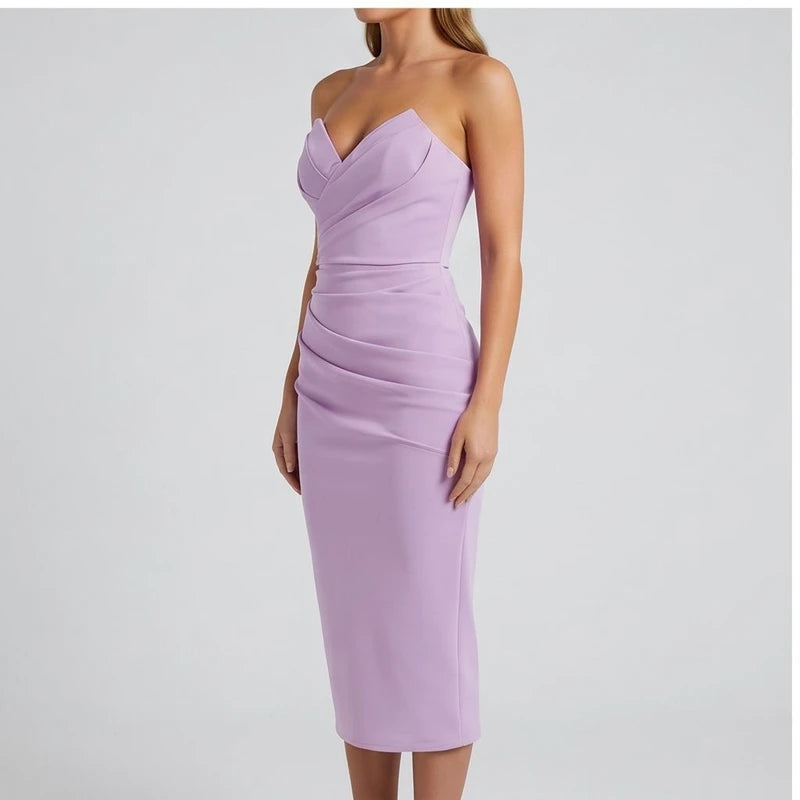 Model wearing Pink dress in a studio - 2