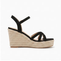 Black sandals on a white background - 2