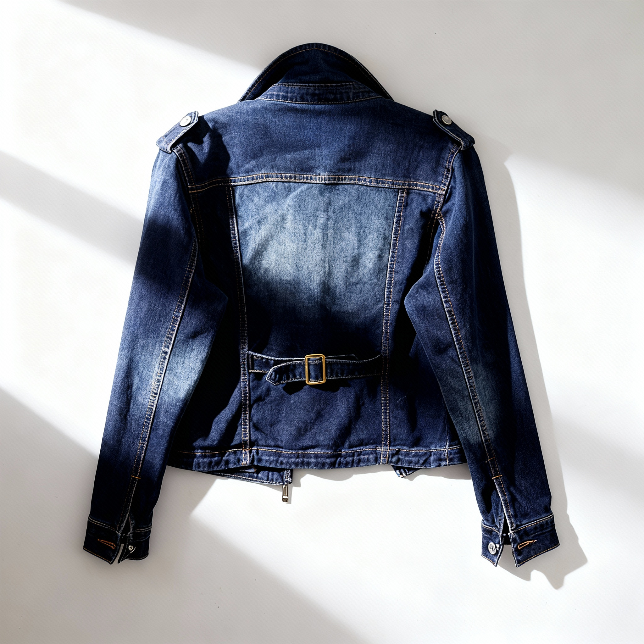 Westlyn Cropped Denim Moto Jacket