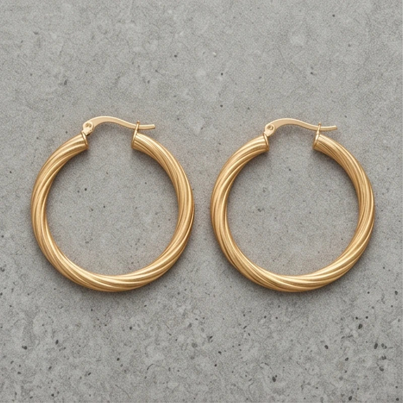 Twisted Hoop Earrings - variation 1