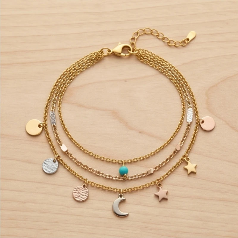 Layered Charm Bracelet - variation 3