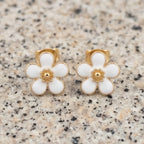 Enamel Flower Stud Earrings - variation 4