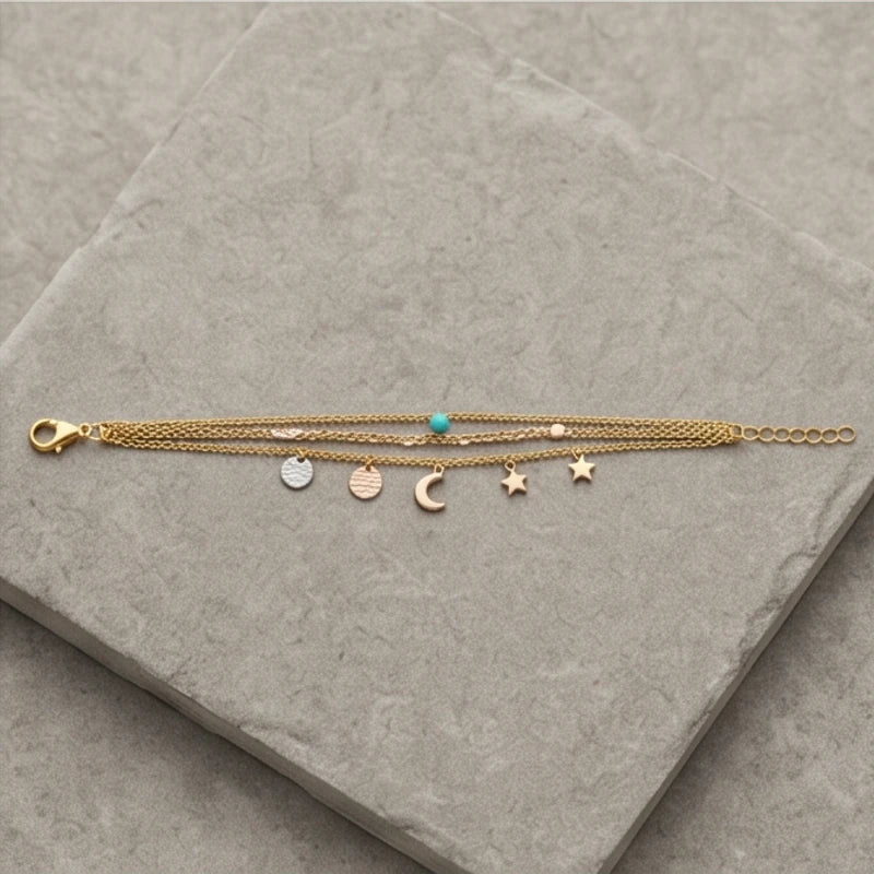Layered Charm Bracelet - variation 6