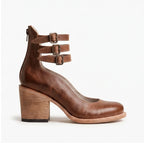 Brown leather boots on a white background - 2