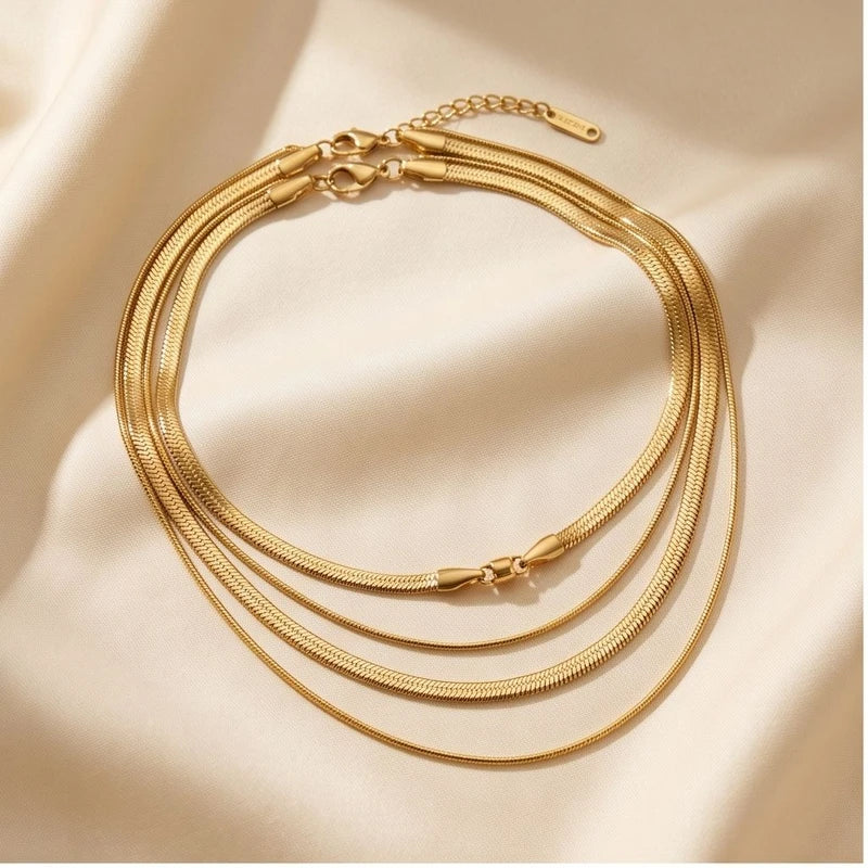 Gold Multi-Layered Necklace Gold Multi-Layered Necklace product photo