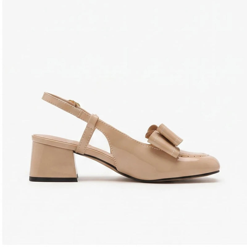 Beige pumps on a white background - 2