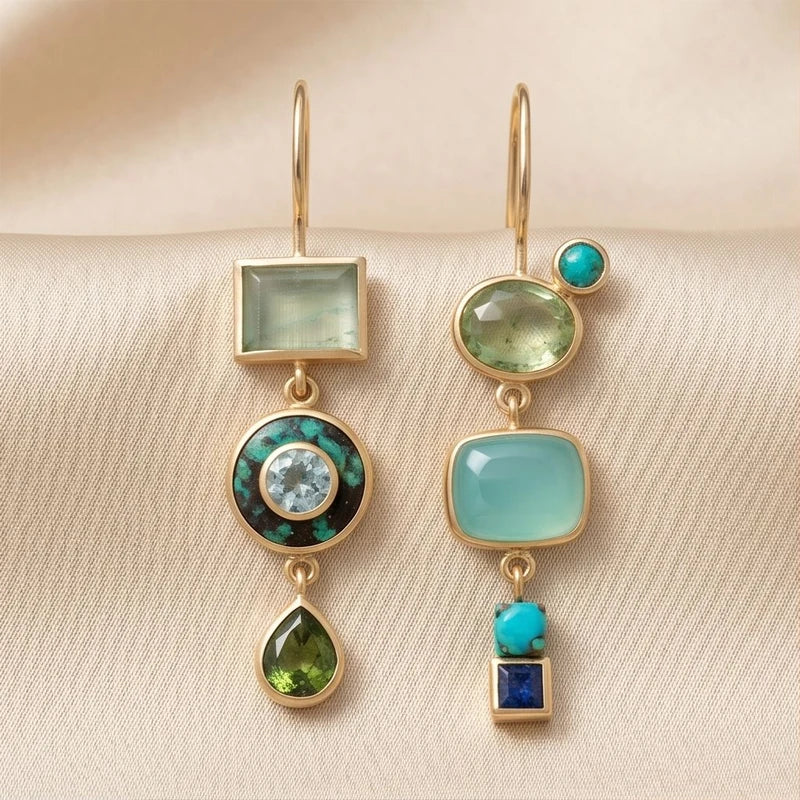 Astoria Green Stone Drop Earrings Astoria Green Stone Drop Earrings product photo