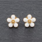 Enamel Flower Stud Earrings - variation 7