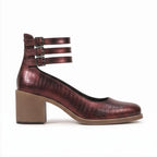 Burgundy pumps on a white background - 2