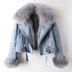 Boreal Denim Fur-Lined Jacket