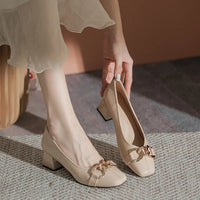 Paloma Women's Genuine Leather Block Heels