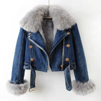 Boreal Denim Fur-Lined Jacket