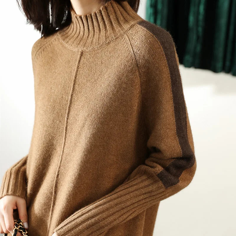Rowan Oversized Knit Turtleneck Sweater Dress