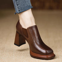 Cressida Women's Genuine Leather Platform Heels