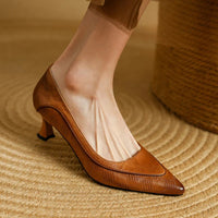 Ridley Women's Genuine Leather Kitten Heels