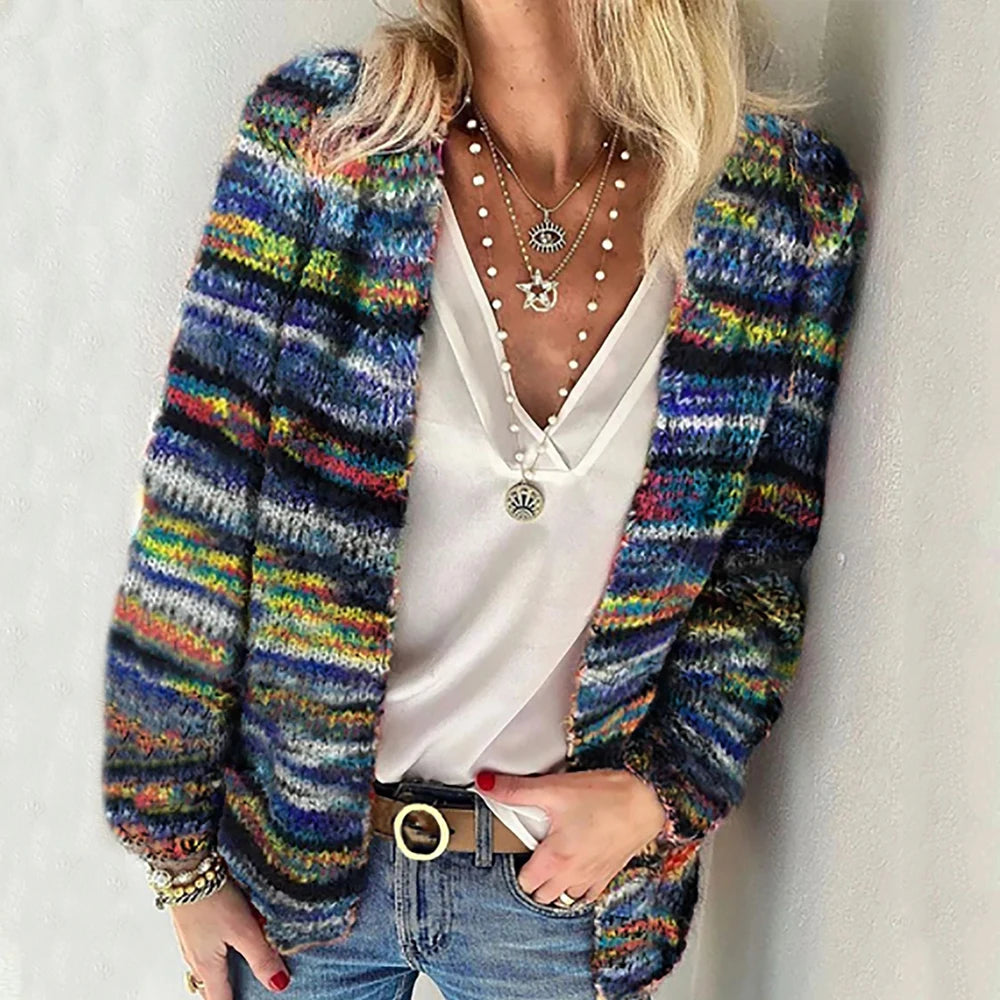 Solara Knitted Rainbow Cardigan