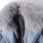 Boreal Denim Fur-Lined Jacket