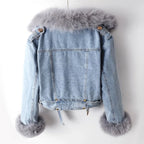 Boreal Denim Fur-Lined Jacket