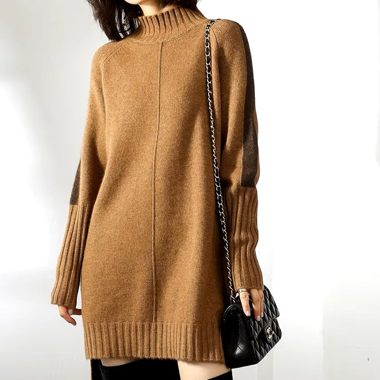 Rowan Oversized Knit Turtleneck Sweater Dress