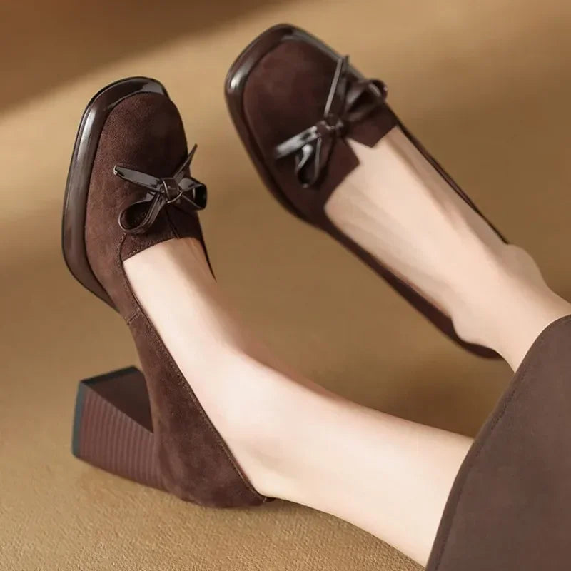 Finn Women's Suede Block Heel Pumps