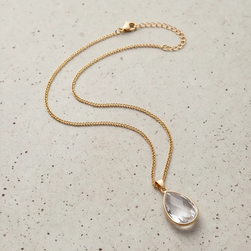 Crystal Pendant Necklace - variation 3