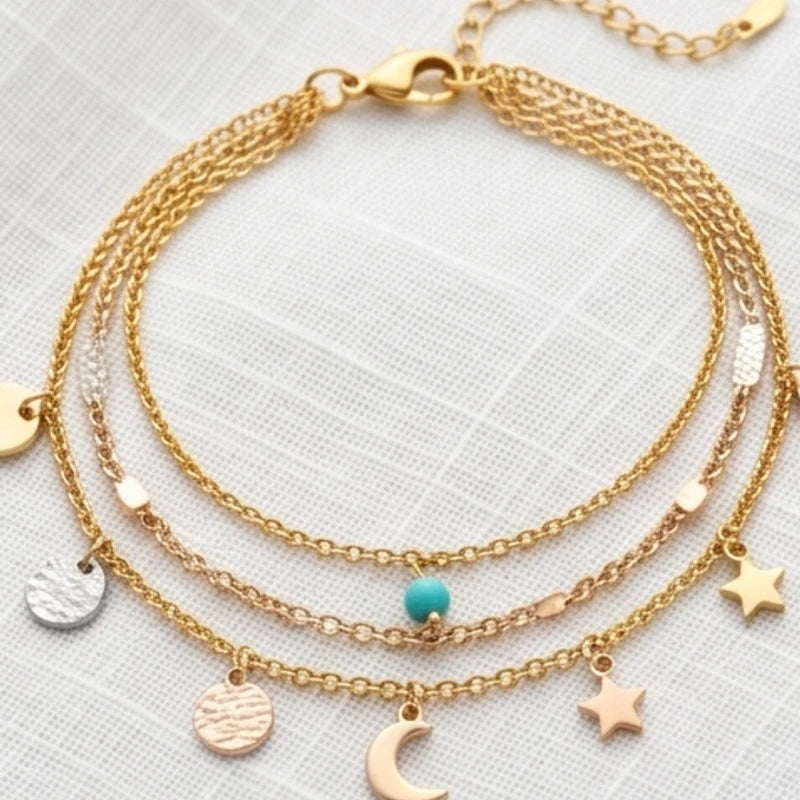 Layered Charm Bracelet - variation 2