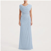 Model wearing Blue dress in a studio - 2