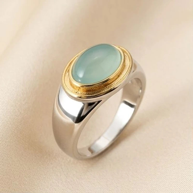 6 Gabi - Vintage Green Moonstone Ring product photo
