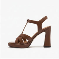 Brown heel on a white background - 2
