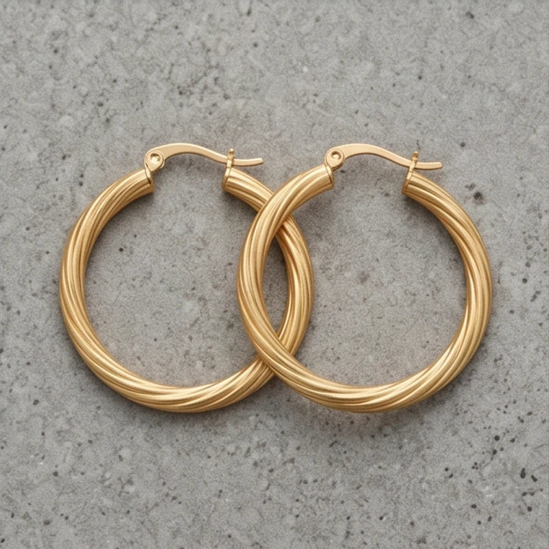 Twisted Hoop Earrings - variation 7