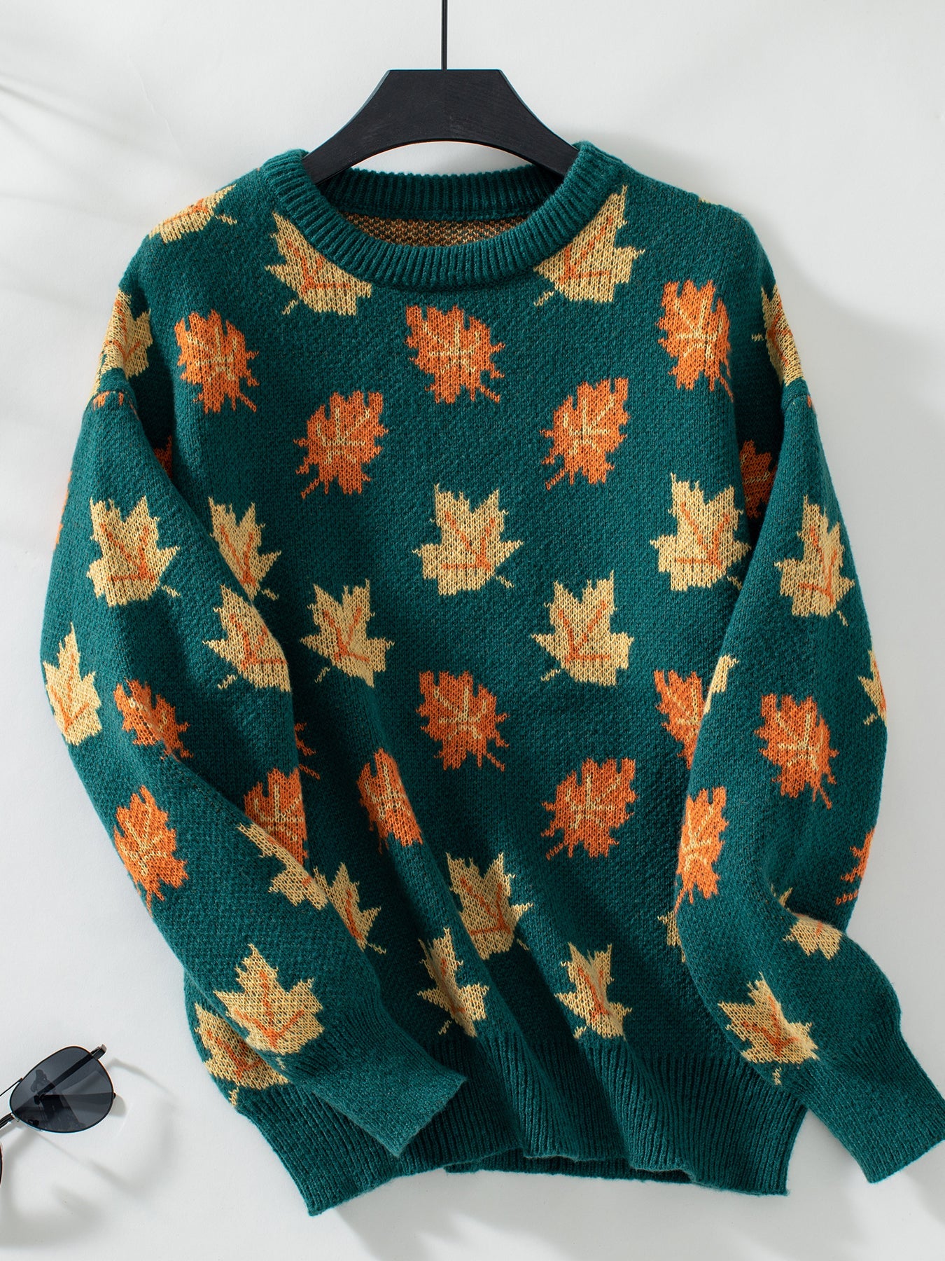 Oakleaf Women's Knit Leaf Pattern Sweater