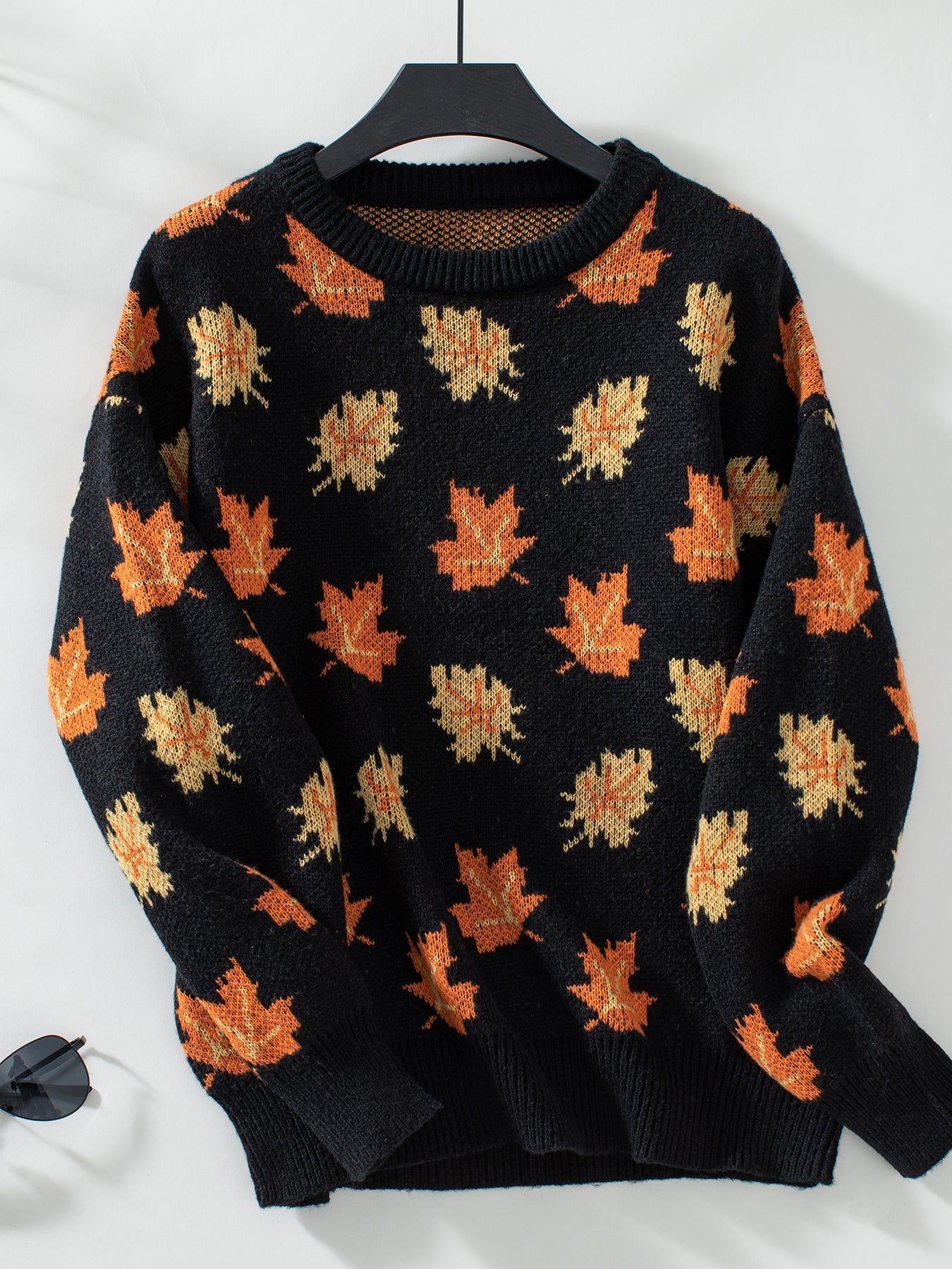 Oakleaf Women's Knit Leaf Pattern Sweater
