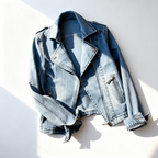 Westlyn Cropped Denim Moto Jacket