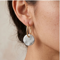 Vesper Two-Tone Hoop Earrings