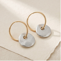 Vesper Two-Tone Hoop Earrings