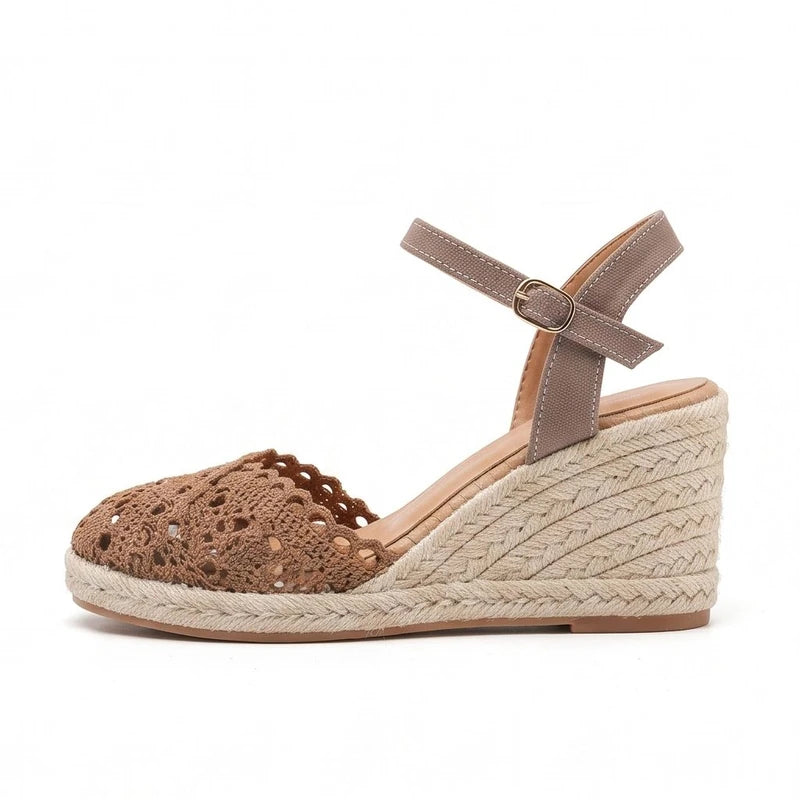 Brown sandals on a white background - 2