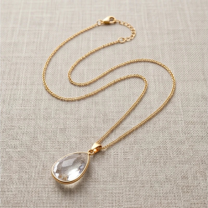 Crystal Pendant Necklace - variation 2