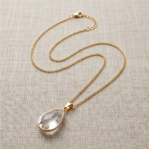 Crystal Pendant Necklace - variation 2