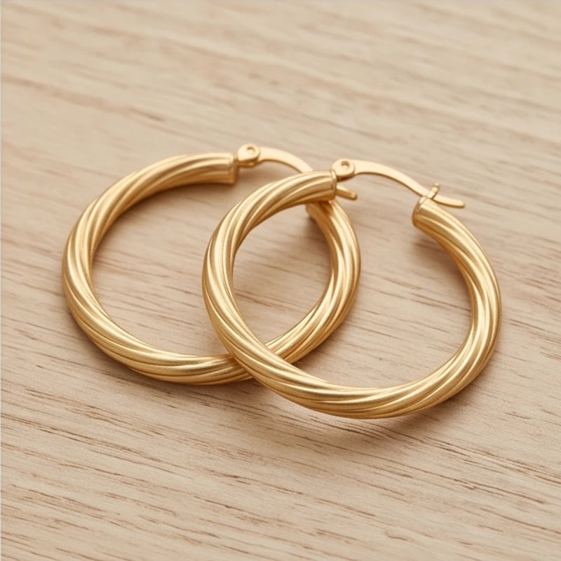 Twisted Hoop Earrings - variation 9
